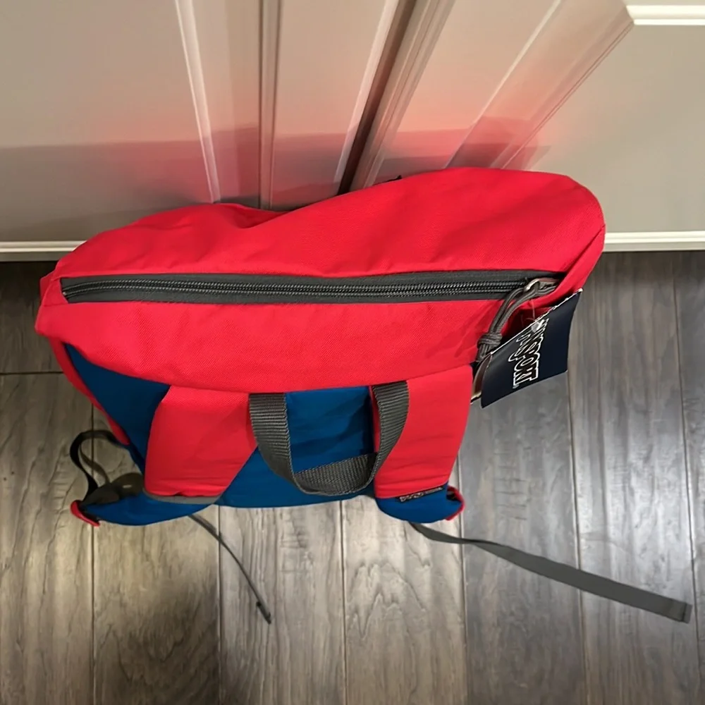 Jansport Pike Backpack bool bag new slalom red myko 1465 cubic inches 15” laptop